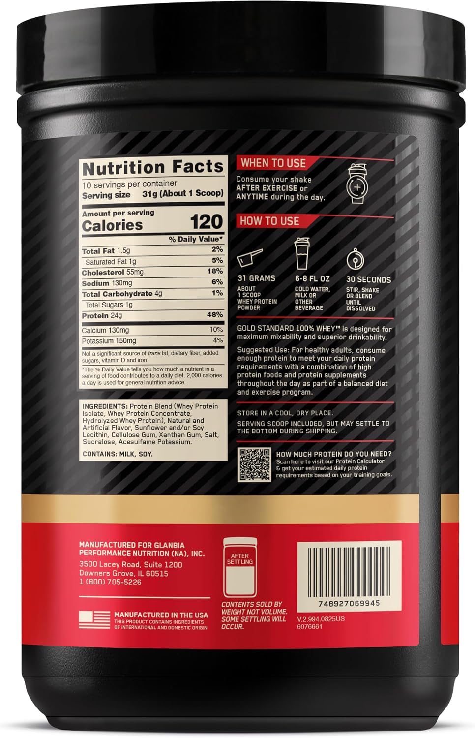 GOLD STANDARD 100% WHEY™